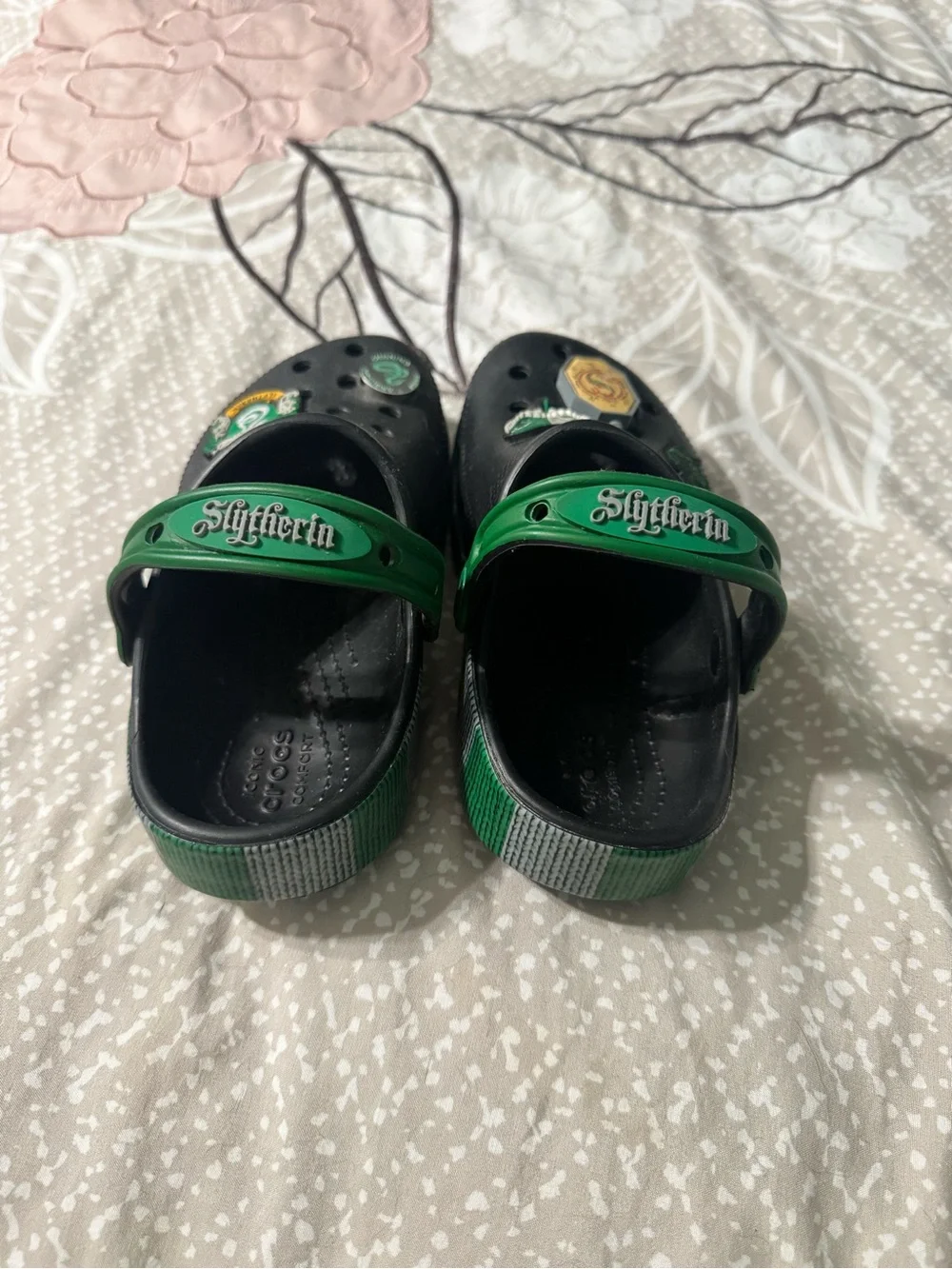 Kids Black Slytherin Crocs - Harry Potter